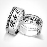 gümüş isimli nişan yüzüğü