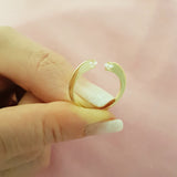 altın ince baş parmak yüzüğü 