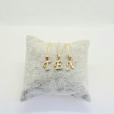 14 Carat Gold Stoneless Letter Necklace with Handle