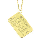 Personalized Infinity Calendar Necklace