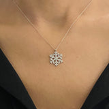 Snowflake Necklace 925 Sterling Silver