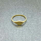 14 Carat Gold Stoneless Oval Ring